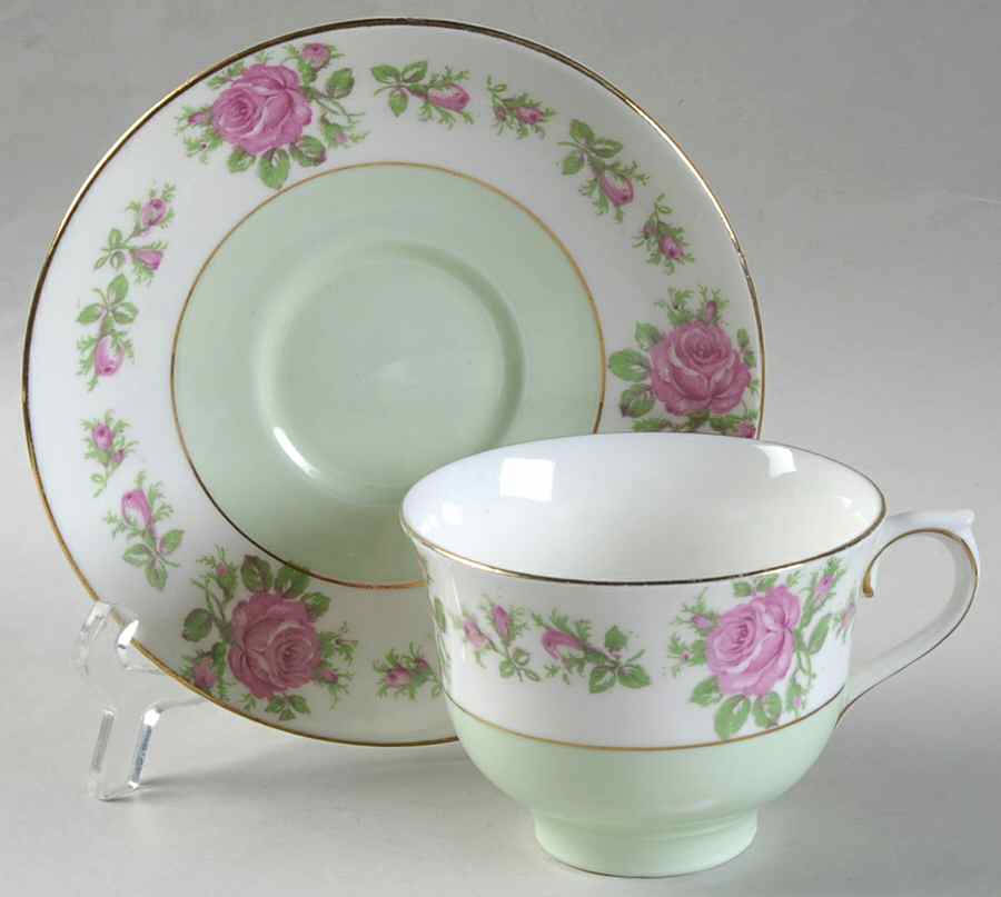 6124 Footed Cup & Saucer Set by Eidingers-1