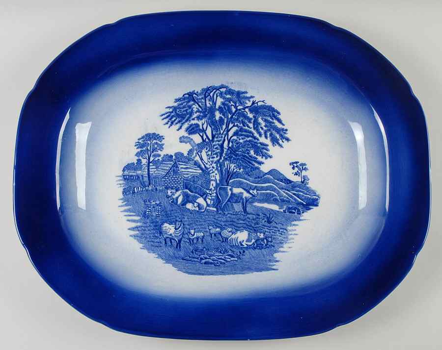 Homestead 18" Oval Serving Platter by England-1