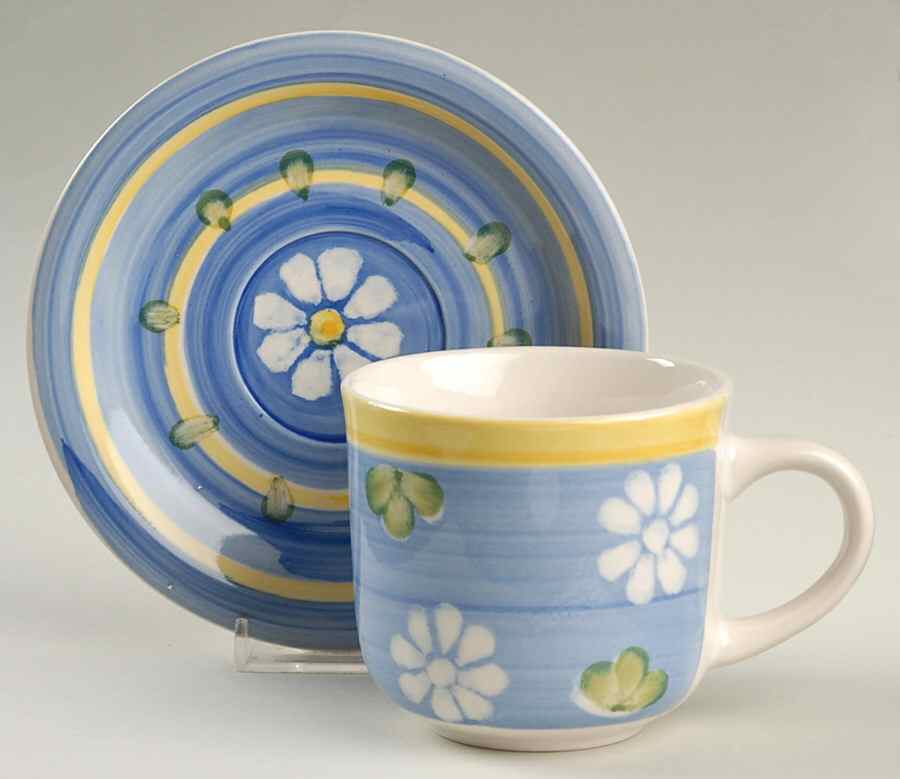 ELX1 Flat Cup & Saucer Set by Elegant Dining-1