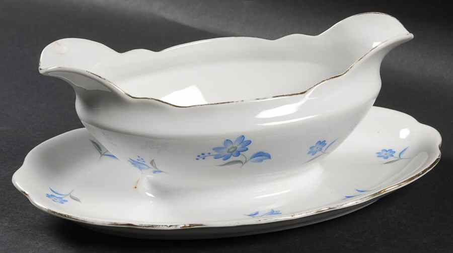6636 Gravy Boat with Attached Underplate by Edelstein-1