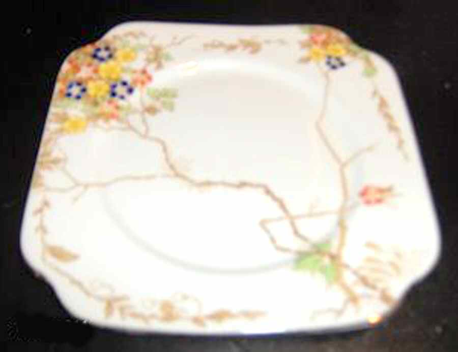 Summer Blossom Square Salad Plate by Bell China-1