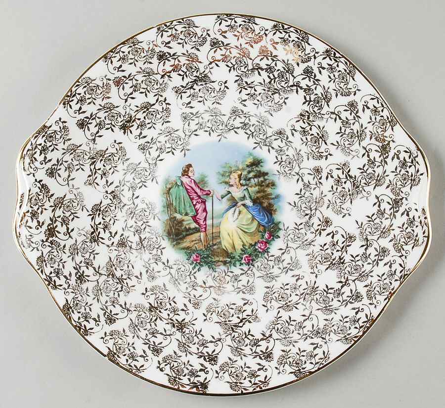 ENG143 Handled Cake Plate by England-1