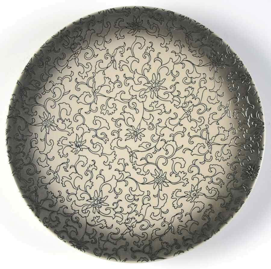 Scroll Dinner Plate by Euro Ceramica-1