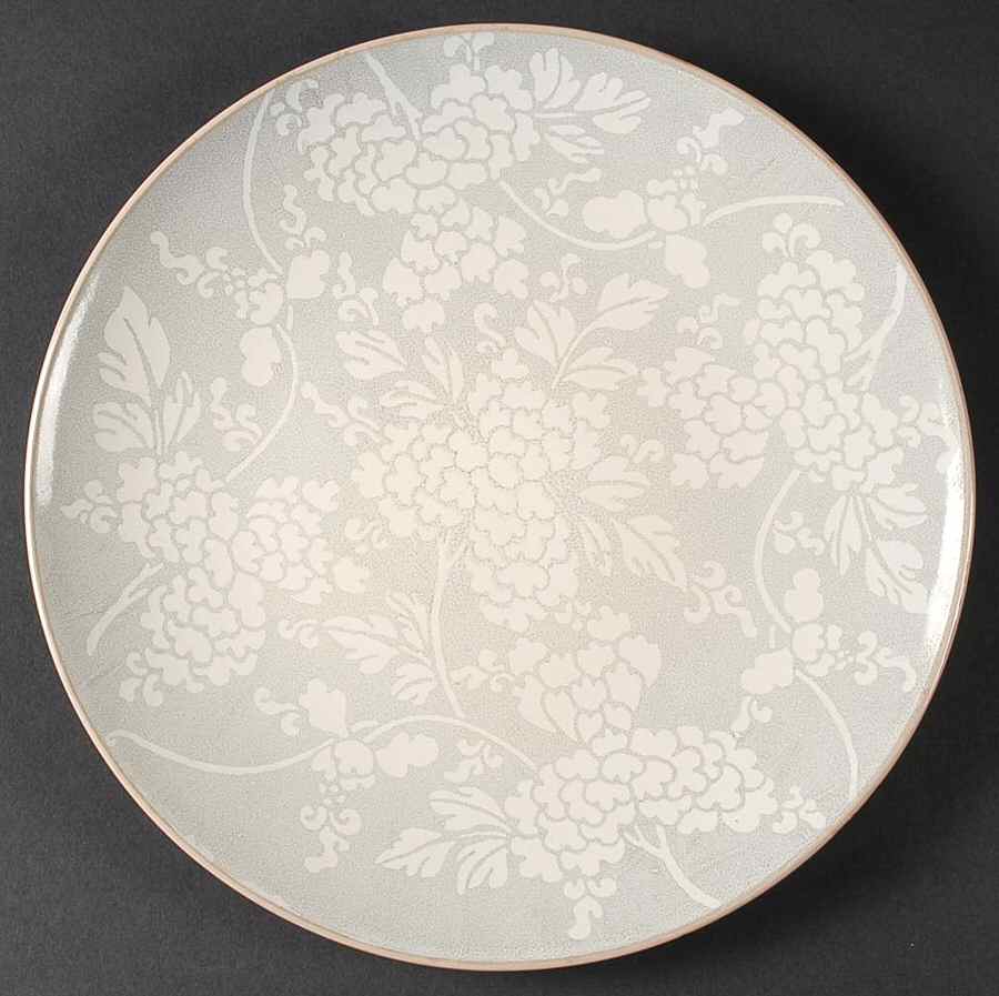 Floral Taupe Dinner Plate by Euro Ceramica-1