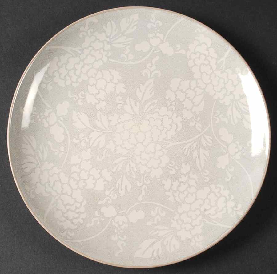 Floral Taupe Salad Plate by Euro Ceramica-1