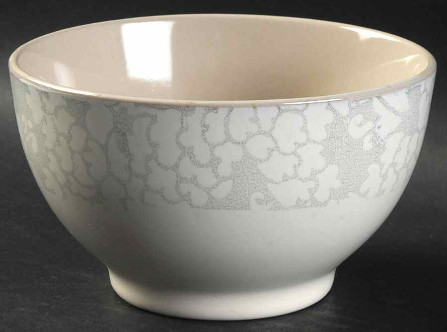 Floral Taupe Soup/Cereal Bowl by Euro Ceramica-1