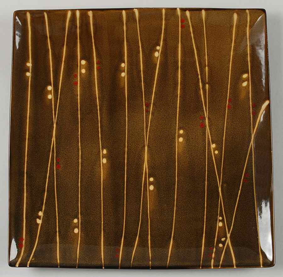 Bamboo Square Dinner Plate by Euro Ceramica-1