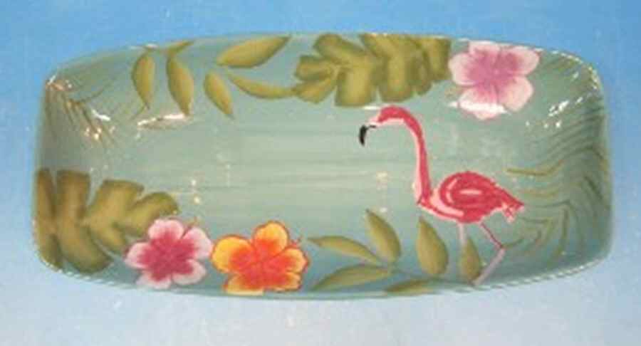 Flamenco 14" Rectangular Serving Platter by Euro Ceramica-1