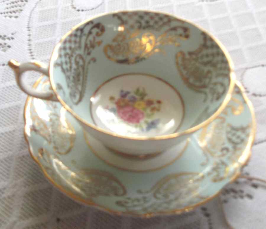 B108i Footed Cup & Saucer Set by England-1