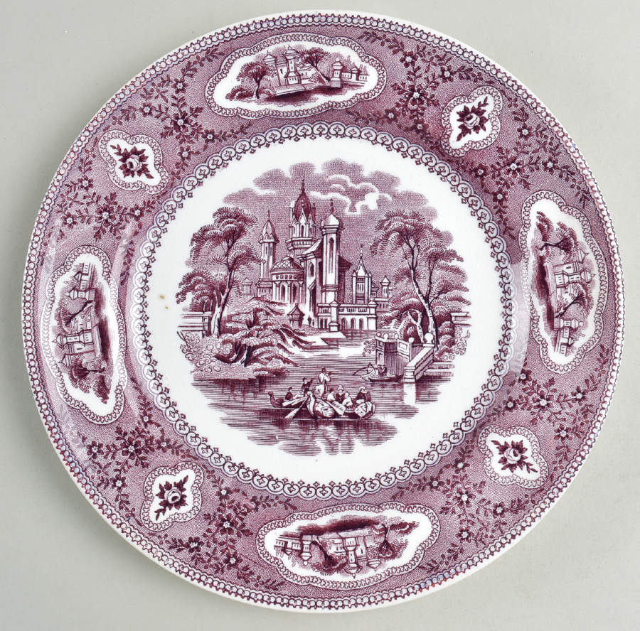 Baronial Salad Plate by T J & J Mayer (England)-1