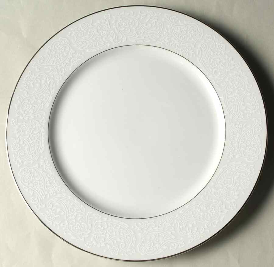 White Lace Dinner Plate by Ekco-1