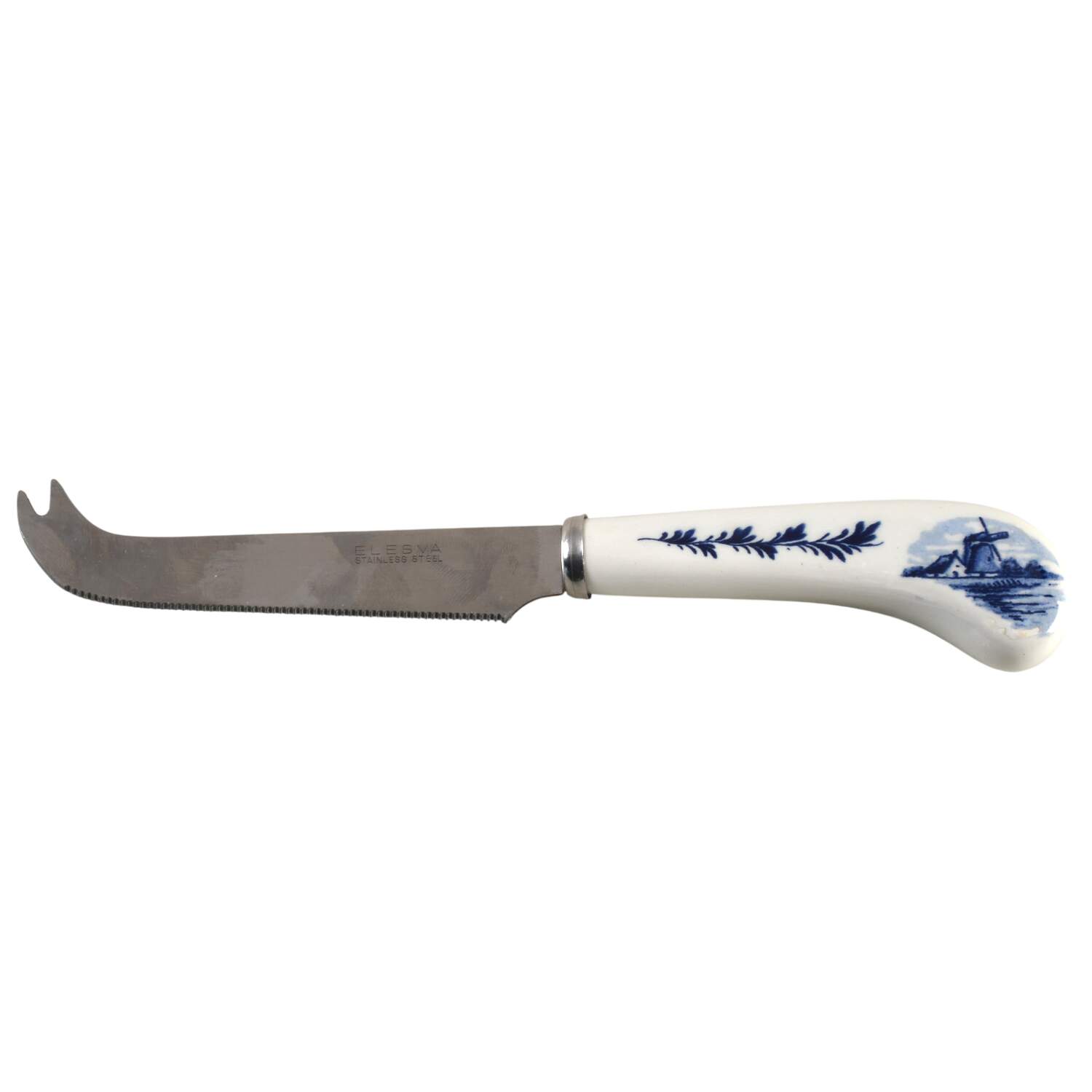Delft Blue Cheese Knife with Stainless Blade by Elesva (Holland)-1