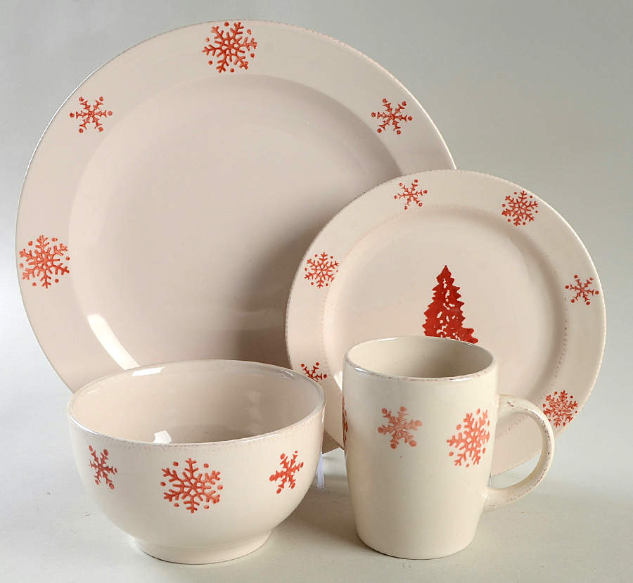 Birchwood Holiday 4 Piece Place Setting by Euro Ceramica-1