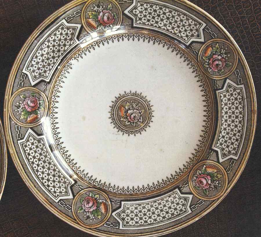 Milan Brown Multicolored Salad Plate by Hill Pottery-1