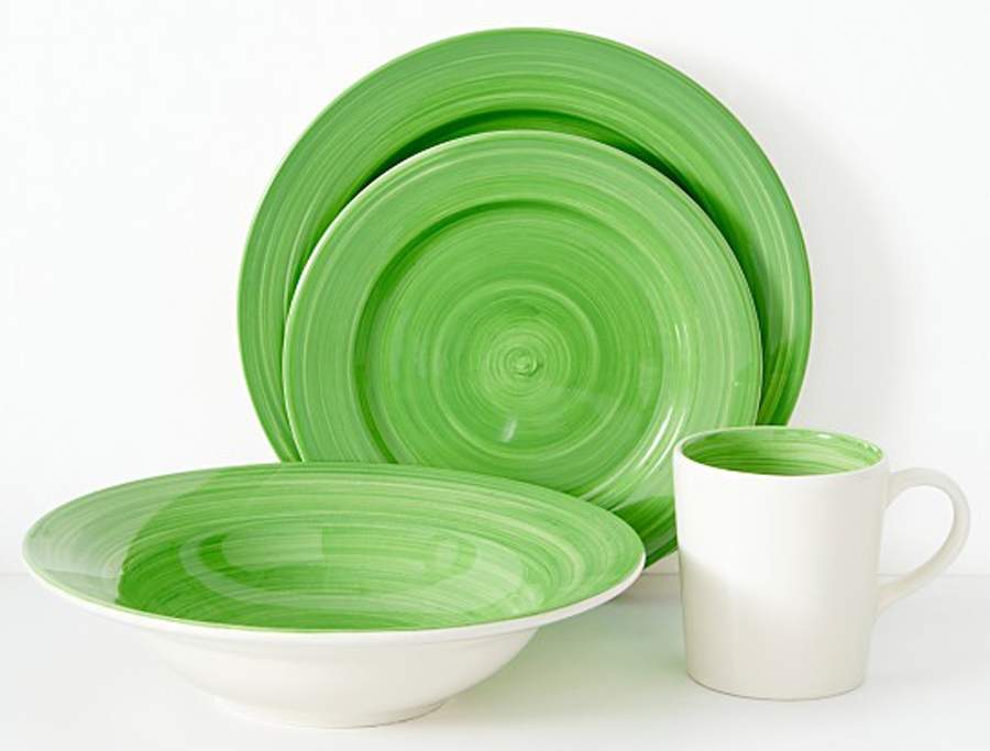 Arena Spinwash Green Dinner Plate by Euro Ceramica-1