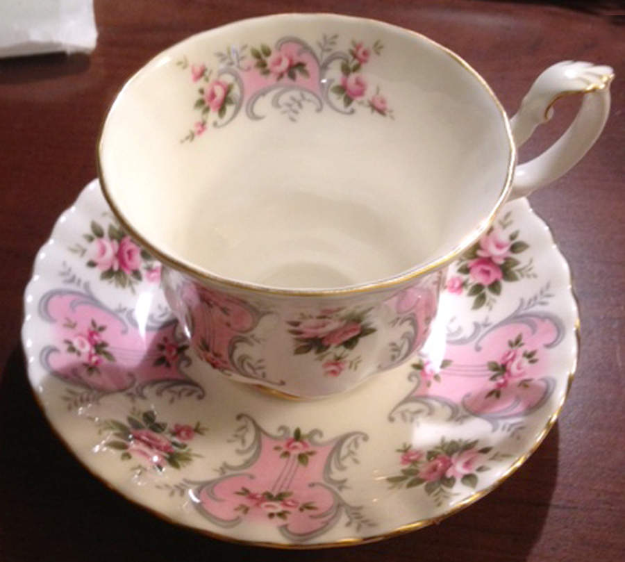 Love Story Footed Cup & Saucer Set by Ebeling & Reuss (Erp)-1