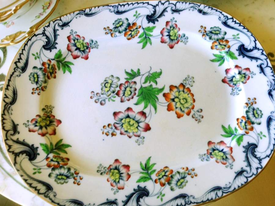 Marigold 16" Oval Serving Platter by England-1