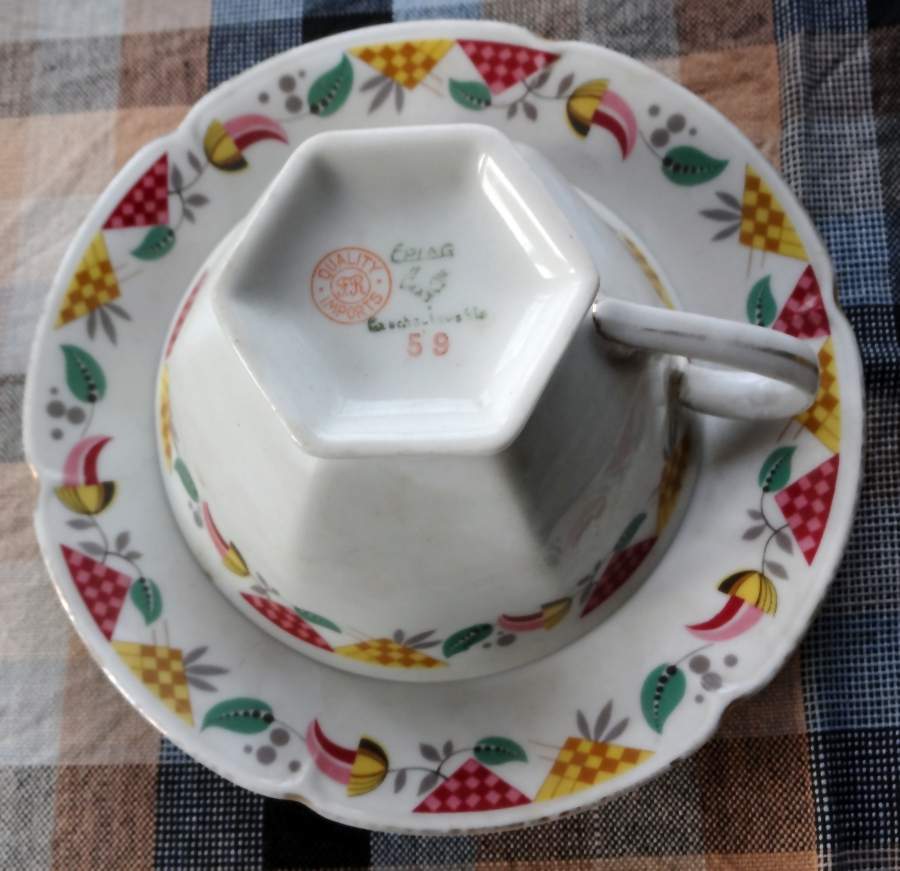 8374 Footed Cup & Saucer Set by Epiag-1