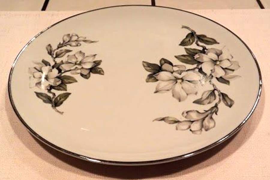 Silver Gardenia (Coupe, Smooth) Dinner Plate by Embassy (American)-1