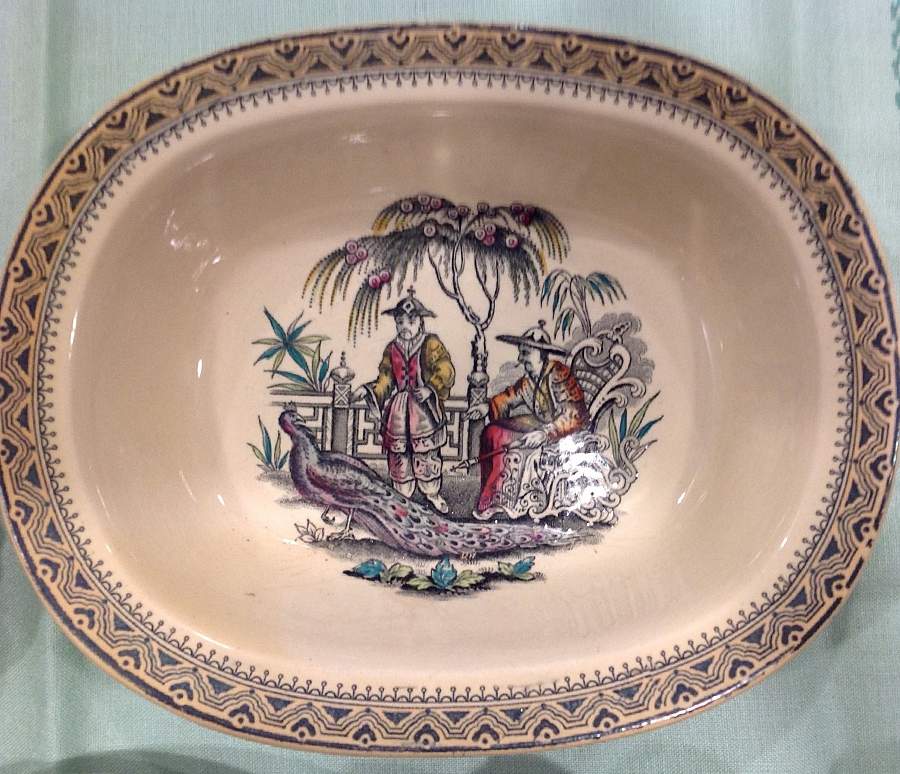 Chusan Cream 9" Oval Vegetable Bowl by Edge Malkin-1