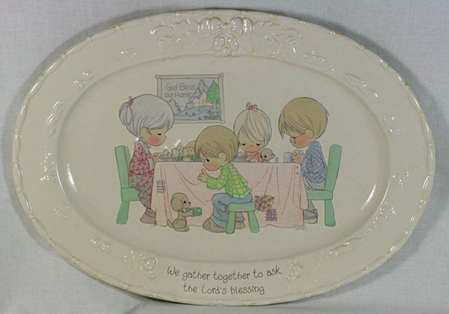 We Gather Together 18" Oval Serving Platter by Enesco-1