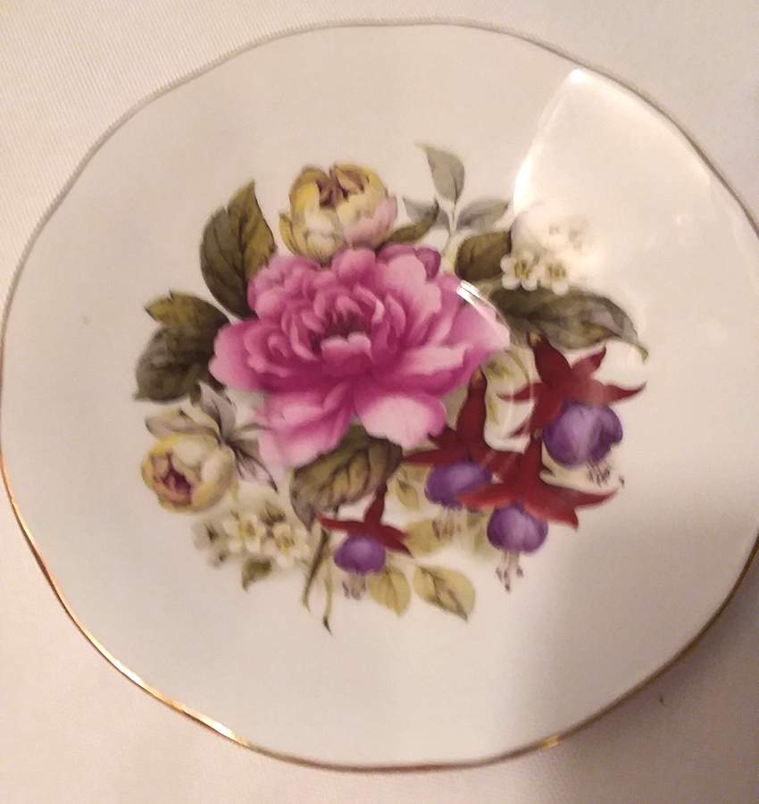 Flowers of the Season Saucer for Footed Cup by Elizabethan-1