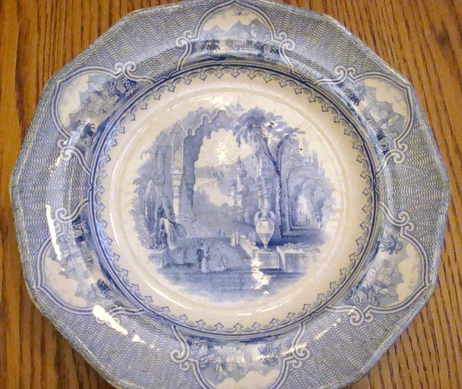 Castle Scenery-Blue Dinner Plate by John Edwards-1