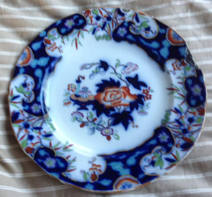 D'Orsay Japan Flow Blue Multicolor Dinner Plate by Minton-1