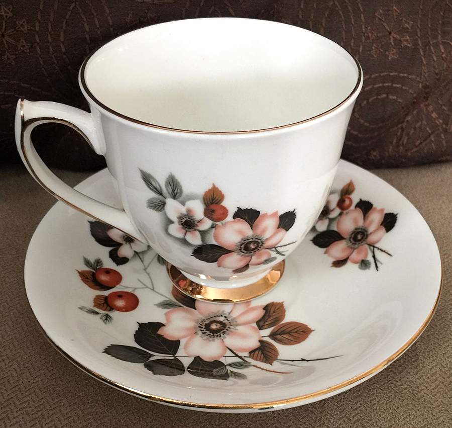 2502 Footed Cup & Saucer Set by Elizabethan-1