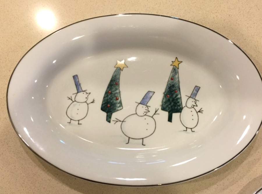 EBA28 14" Oval Serving Platter by Eddie Bauer-1