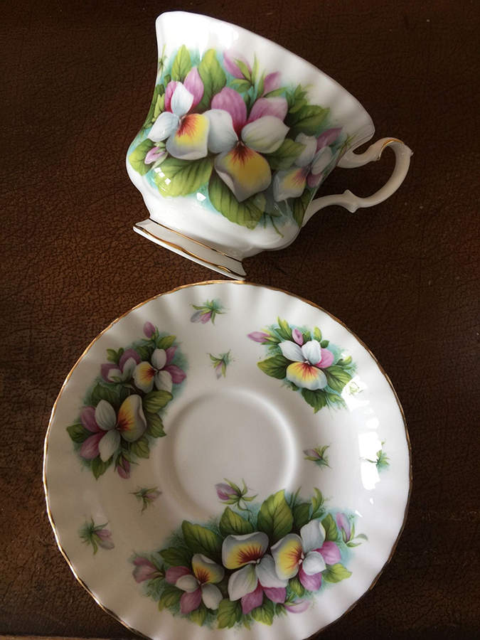 Remembrance Series Footed Cup & Saucer Set by Erphila-1