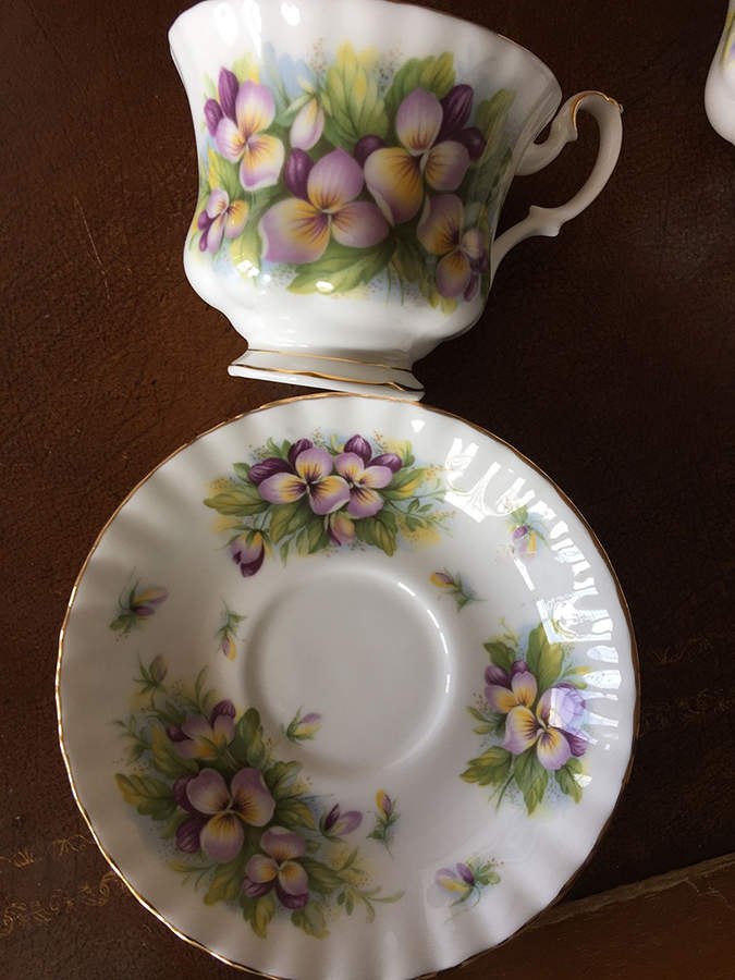 Remembrance Series Footed Cup & Saucer Set by Erphila-1