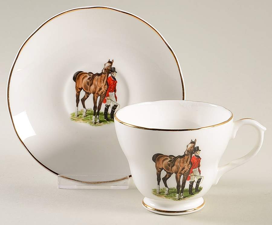 ENG207 Footed Cup & Saucer Set by England-1