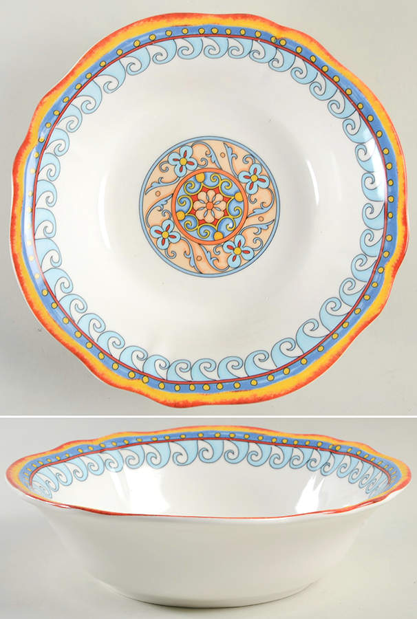 Duomo 10" Large Salad Serving Bowl by Euro Ceramica-1