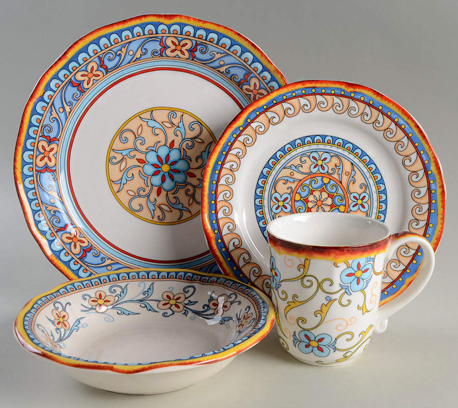 Duomo 4 Piece Place Setting by Euro Ceramica-1