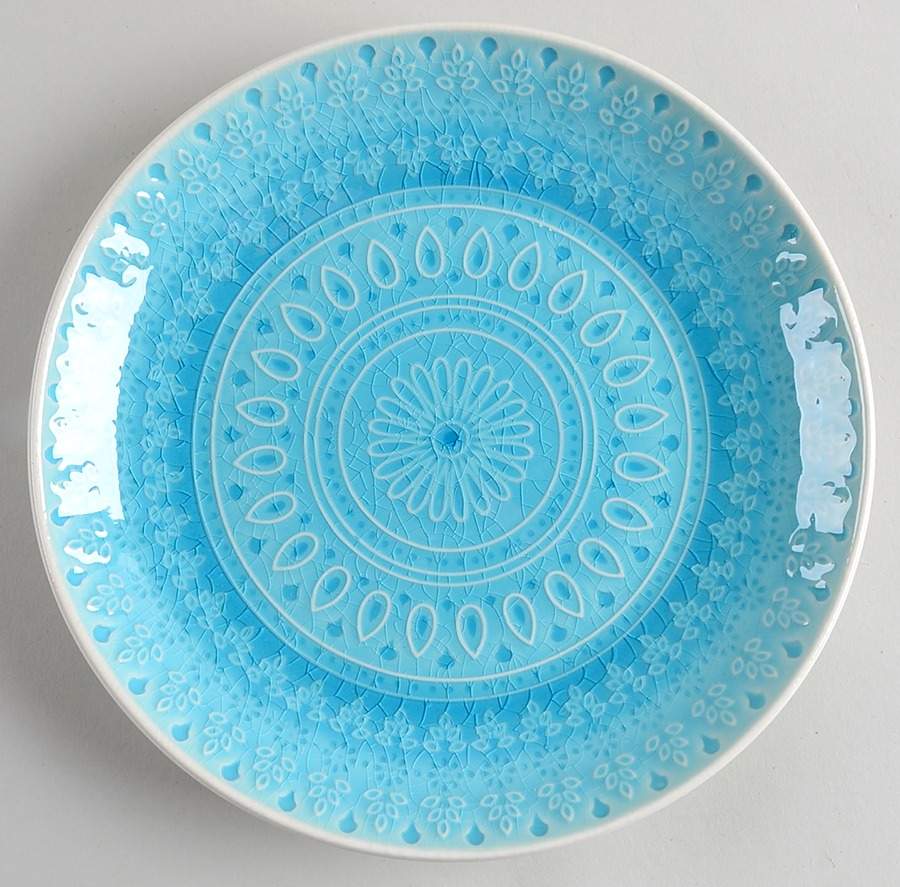 Fez Turquoise Salad Plate by Euro Ceramica-1