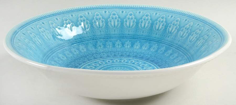 Fez Turquoise 12" Round Serving Bowl by Euro Ceramica-1