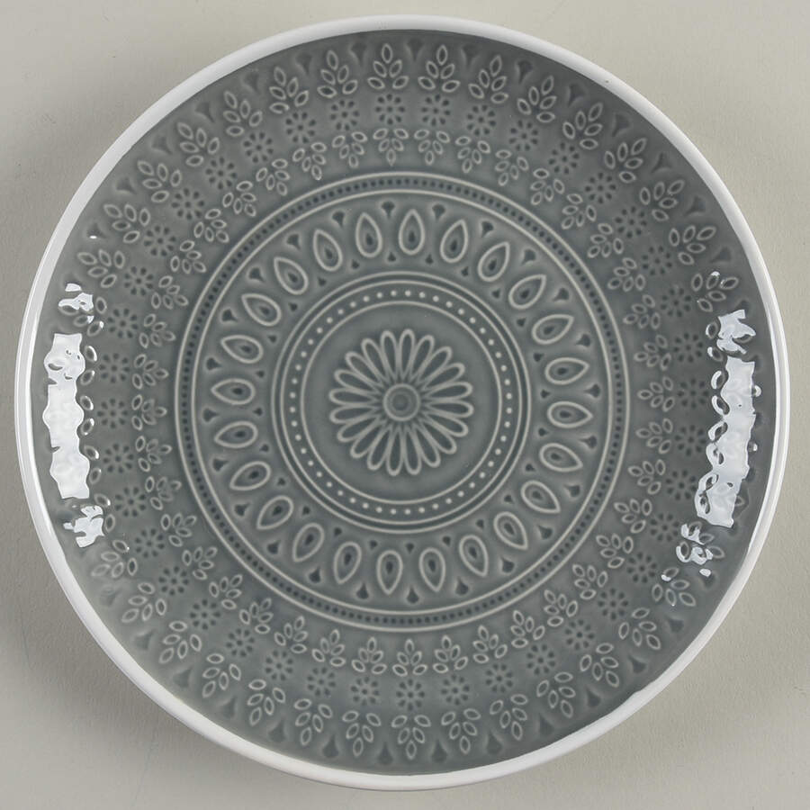 Fez Dove Grey Salad Plate by Euro Ceramica-1