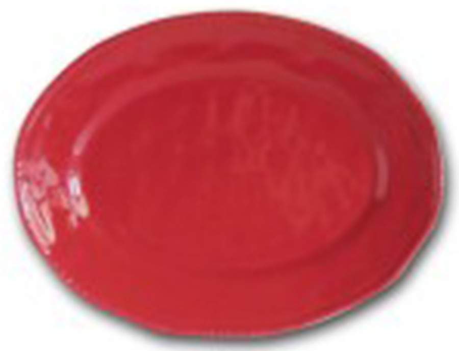 Algarve Red 15" Oval Serving Platter by Euro Ceramica-1