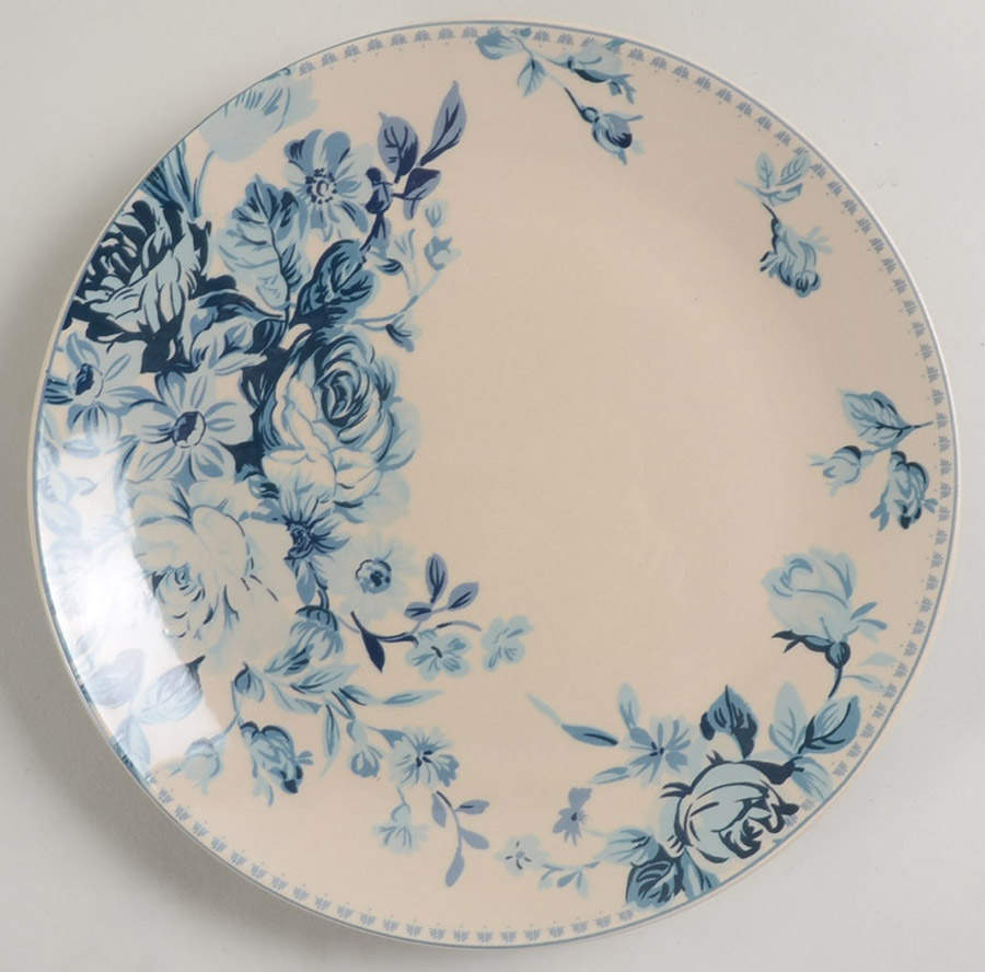 Traditional Blue Rose Salad Plate by Elama-1