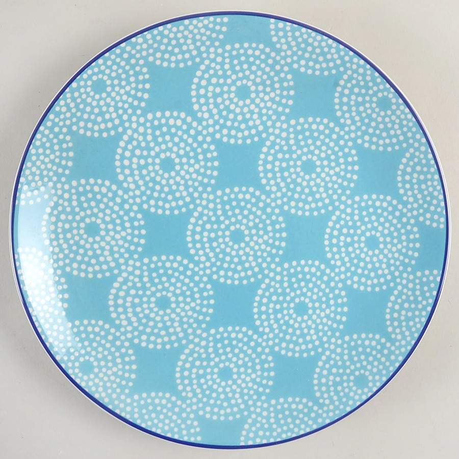 Simpatico Turquoise Salad Plate by Euro Ceramica-1