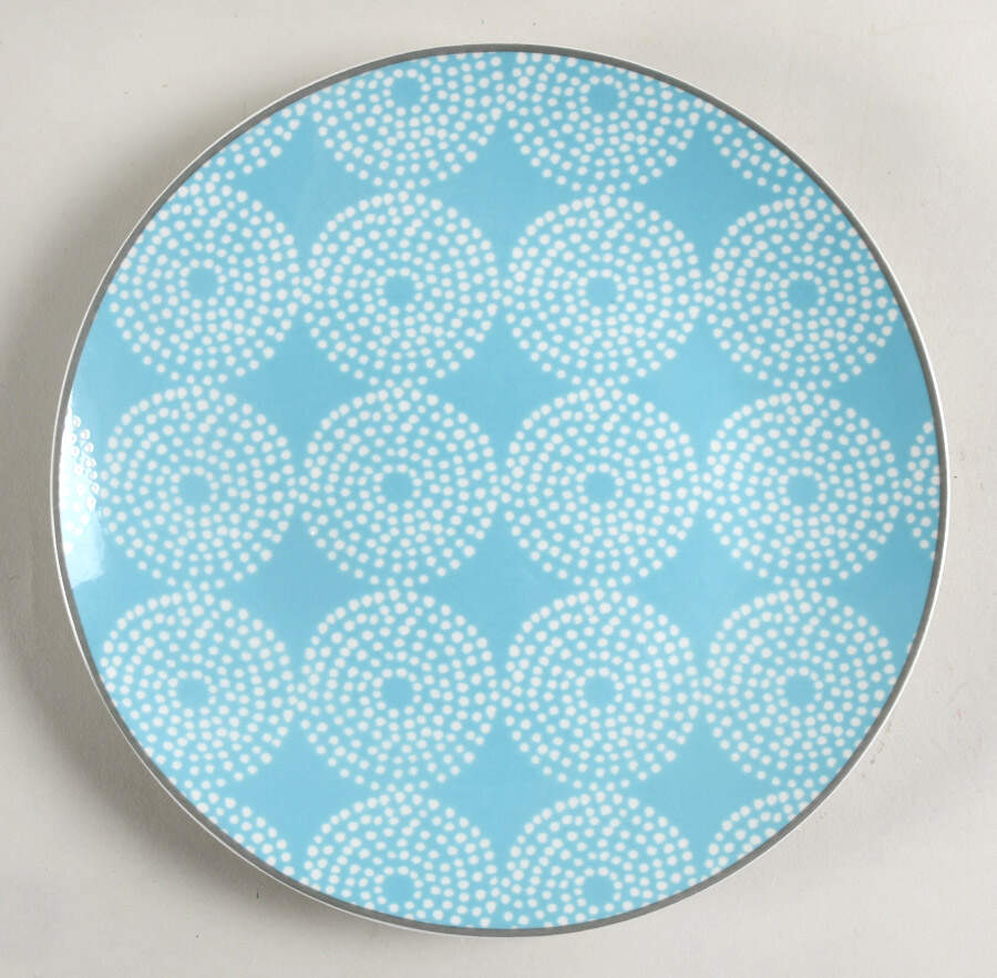 Simpatico Turquoise Salad Plate by Euro Ceramica-1