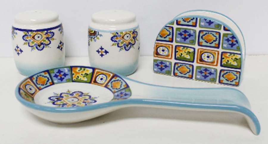 Mumbai Spoon Rest/Holder (Holds 1 Spoon) by Euro Ceramica-1