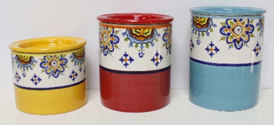 Mumbai (3 Piece) Canister Set (Box Set) by Euro Ceramica-1