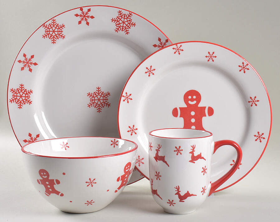 Winterfest 4 Piece Place Setting by Euro Ceramica-1