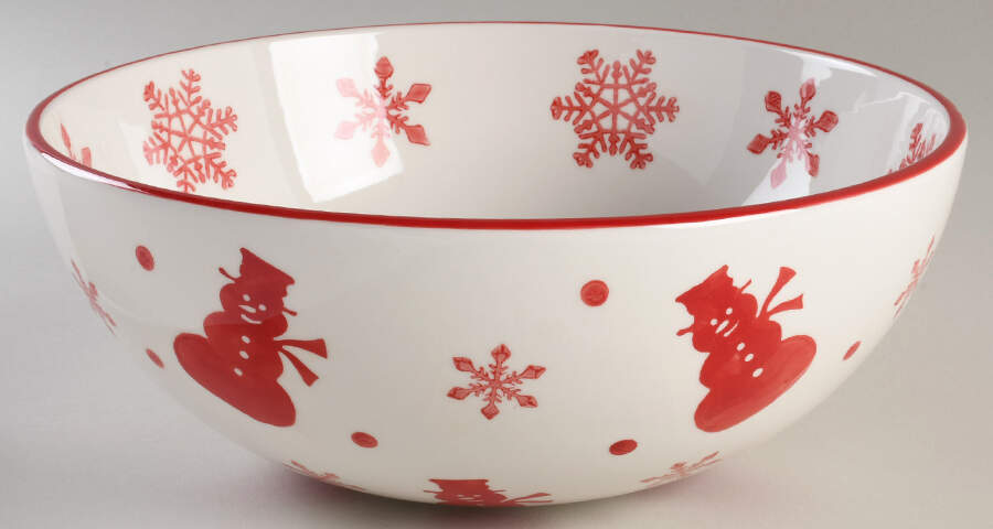 Winterfest 11" Round Serving Bowl by Euro Ceramica-1