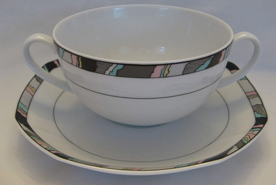 ESC347 Flat Cream Soup Bowl & Saucer Set by Eschenbach-1