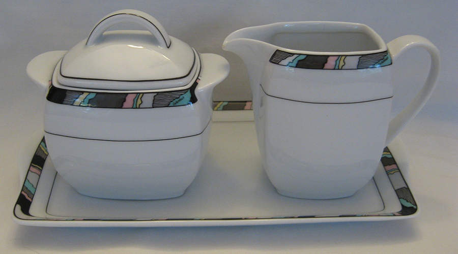 ESC347 Creamer & Sugar with Lid & Tray Set by Eschenbach-1