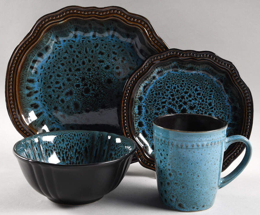 Mystic Waves 4 Piece Place Setting by Elama-1