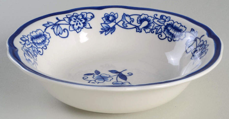 Blue Garden Soup/Cereal Bowl by Euro Ceramica-1